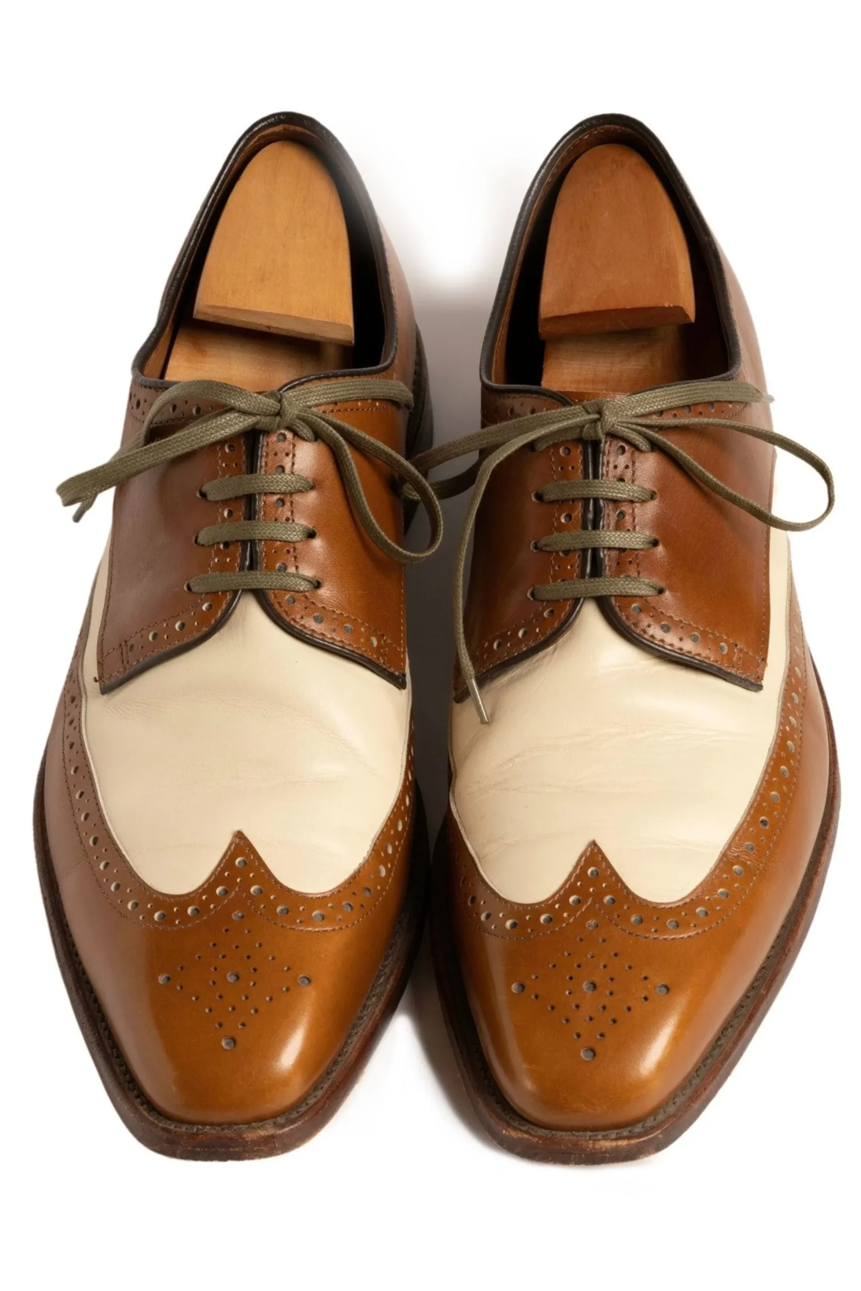 Round Military Green Waxed Cotton Shoelaces