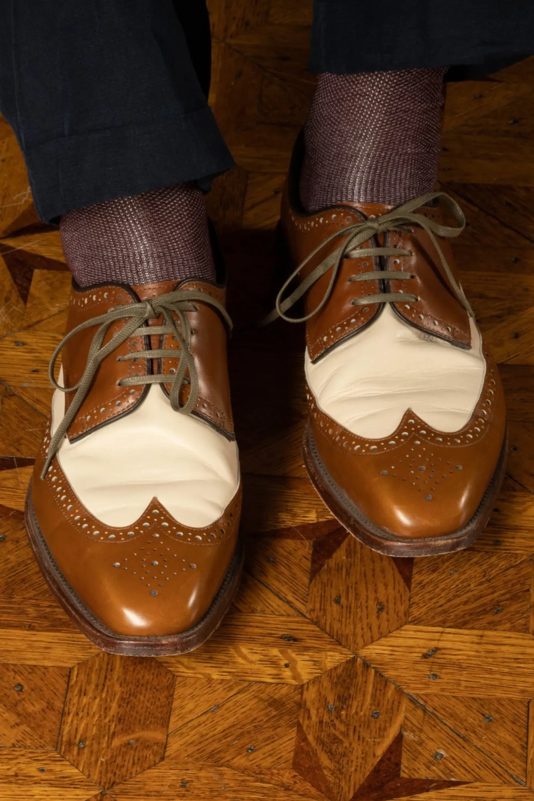 Round Military Green Waxed Cotton Shoelaces