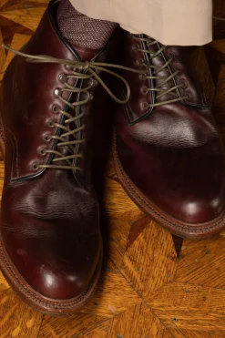 Round Military Green Waxed Cotton Shoelaces
