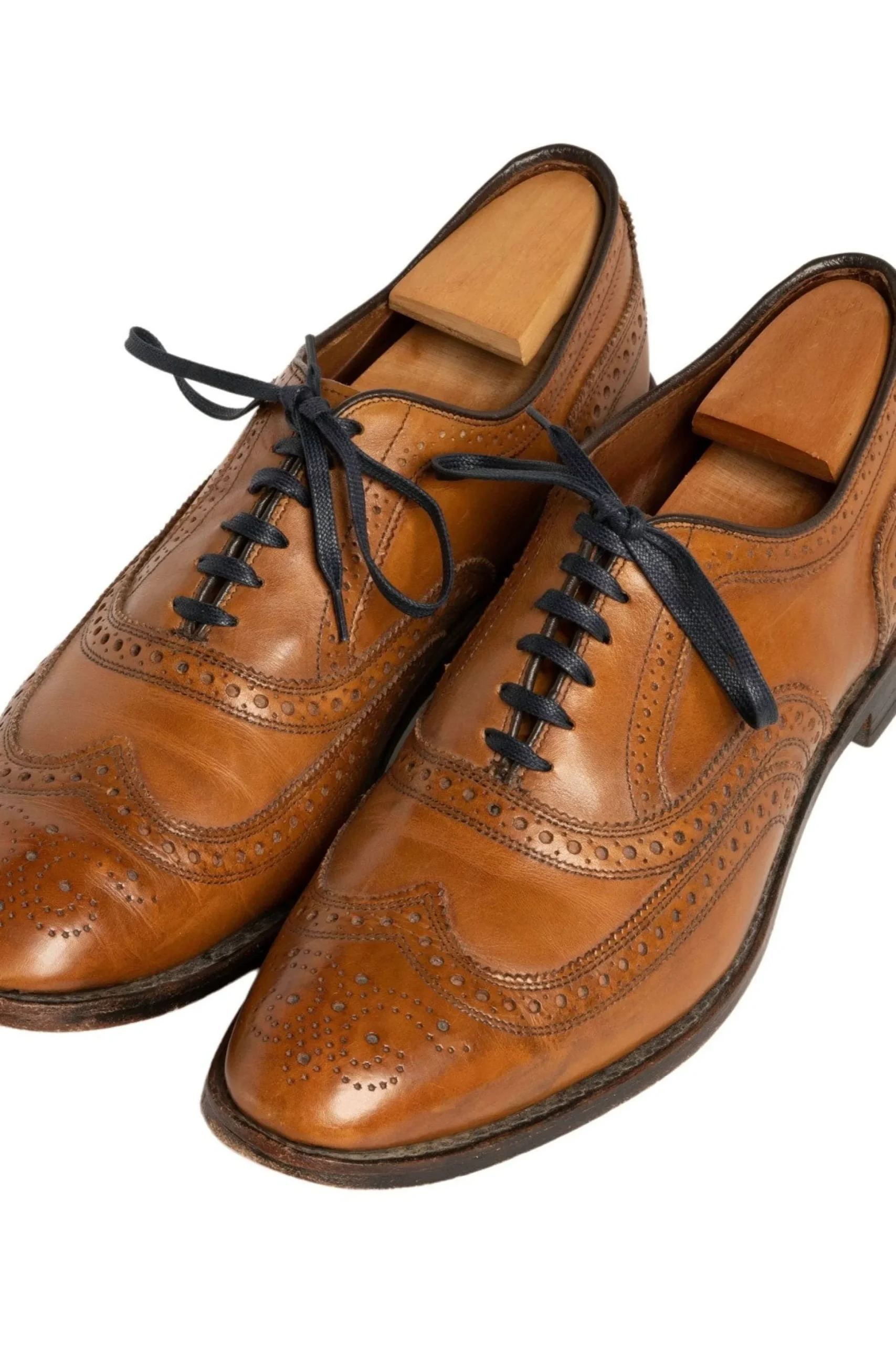 Round Navy Waxed Cotton Shoelaces