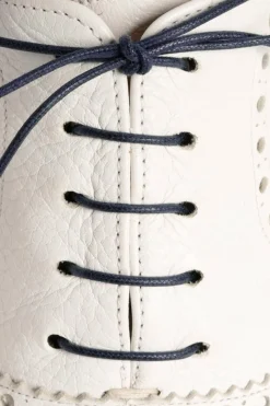 Round Navy Waxed Cotton Shoelaces