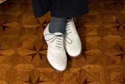 Round Navy Waxed Cotton Shoelaces