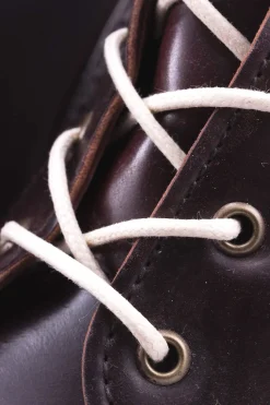 Round Off White Waxed Cotton Shoelaces
