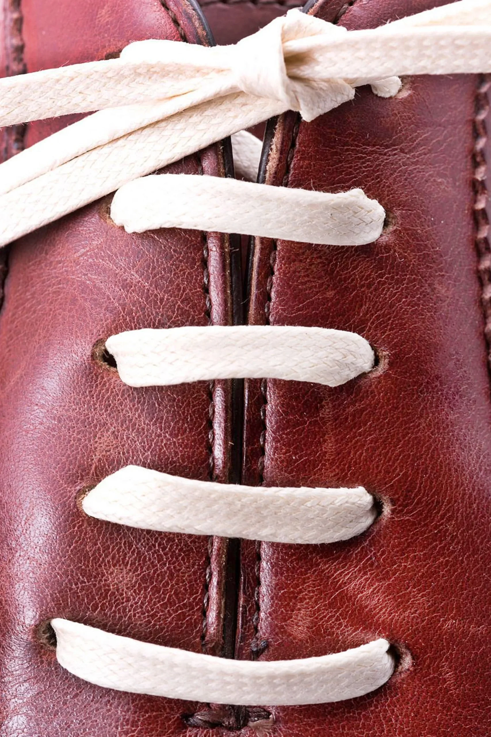 Round Off White Waxed Cotton Shoelaces