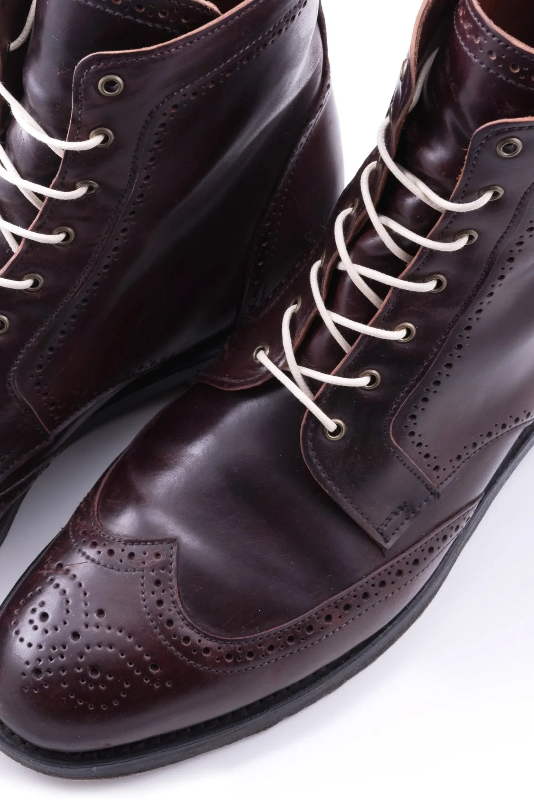 Round Off White Waxed Cotton Shoelaces