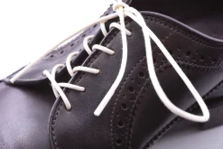 Round Off White Waxed Cotton Shoelaces