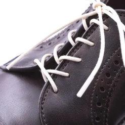 Round Off White Waxed Cotton Shoelaces
