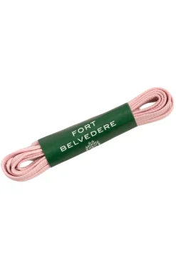 Round Pale Pink Waxed Cotton Bootlaces