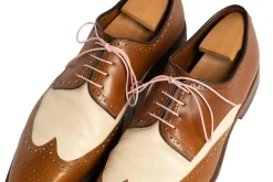 Round Pale Pink Waxed Cotton Bootlaces