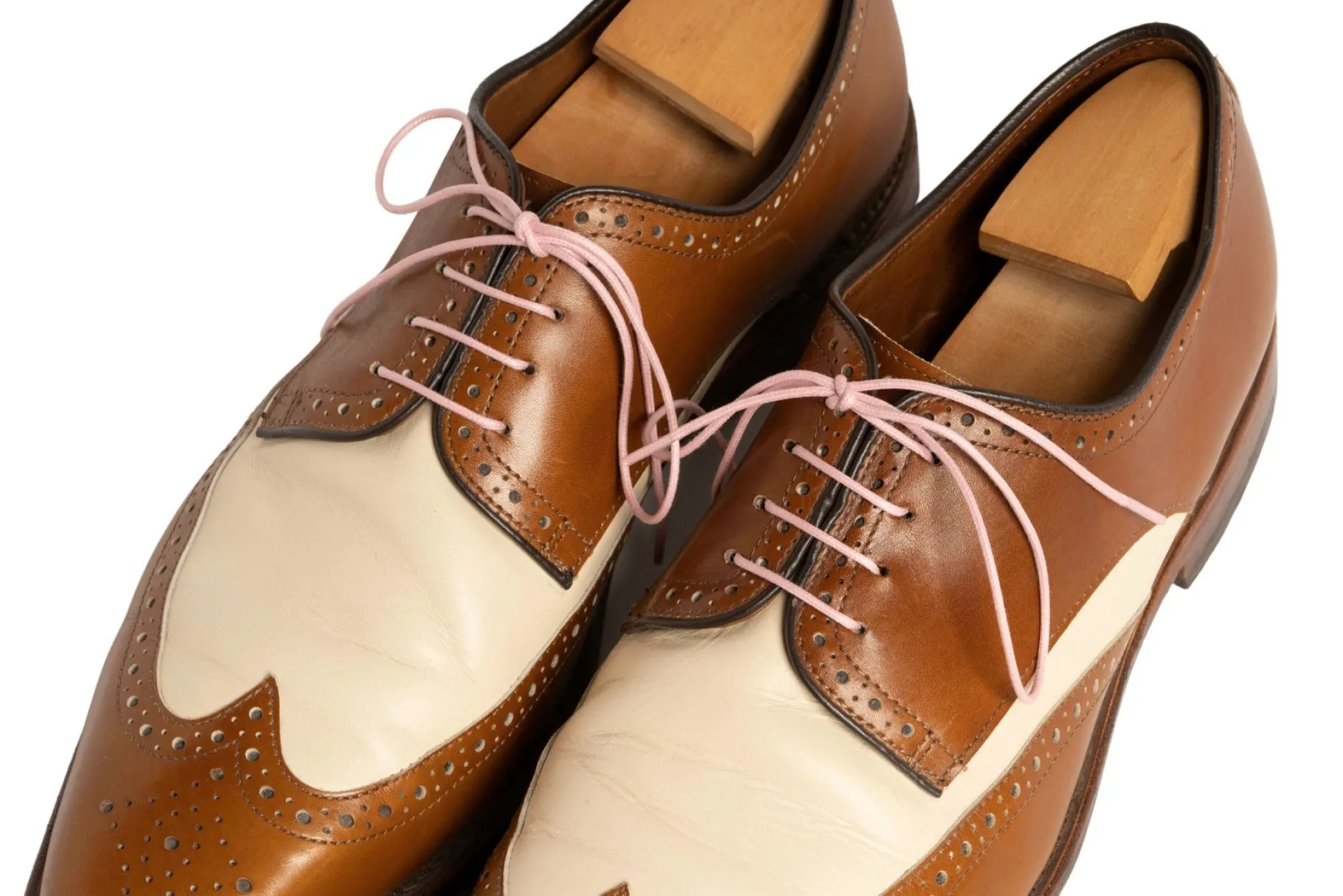 Round Pale Pink Waxed Cotton Bootlaces