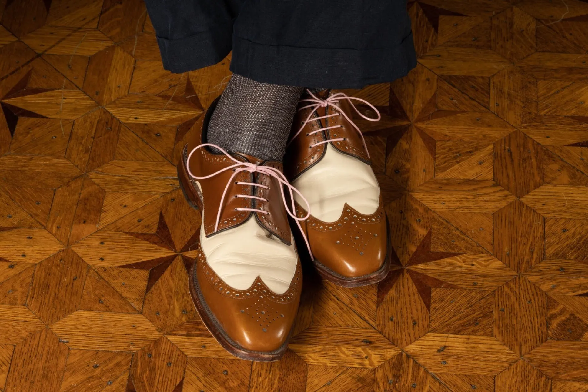 Round Pale Pink Waxed Cotton Bootlaces