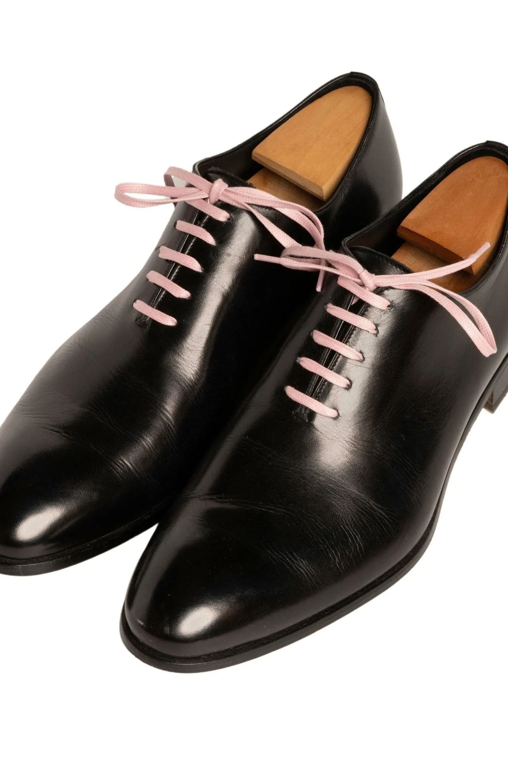 Round Pale Pink Waxed Cotton Bootlaces