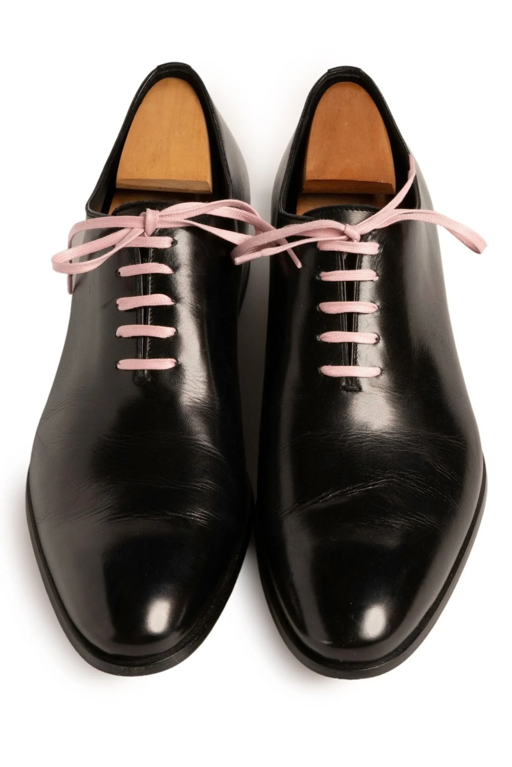 Round Pale Pink Waxed Cotton Bootlaces