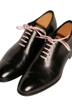 Round Pale Pink Waxed Cotton Shoelaces