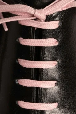 Round Pale Pink Waxed Cotton Shoelaces