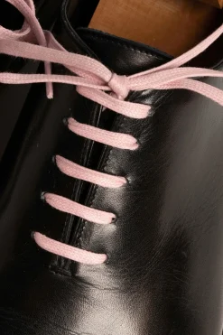 Round Pale Pink Waxed Cotton Shoelaces