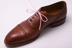 Round Pink Waxed Cotton Bootlaces