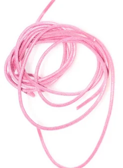 Round Pink Waxed Cotton Bootlaces
