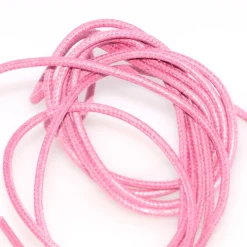 Round Pink Waxed Cotton Shoelaces