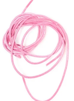 Round Pink Waxed Cotton Shoelaces