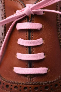 Round Pink Waxed Cotton Shoelaces