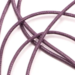 Round Purple Waxed Cotton Shoelaces