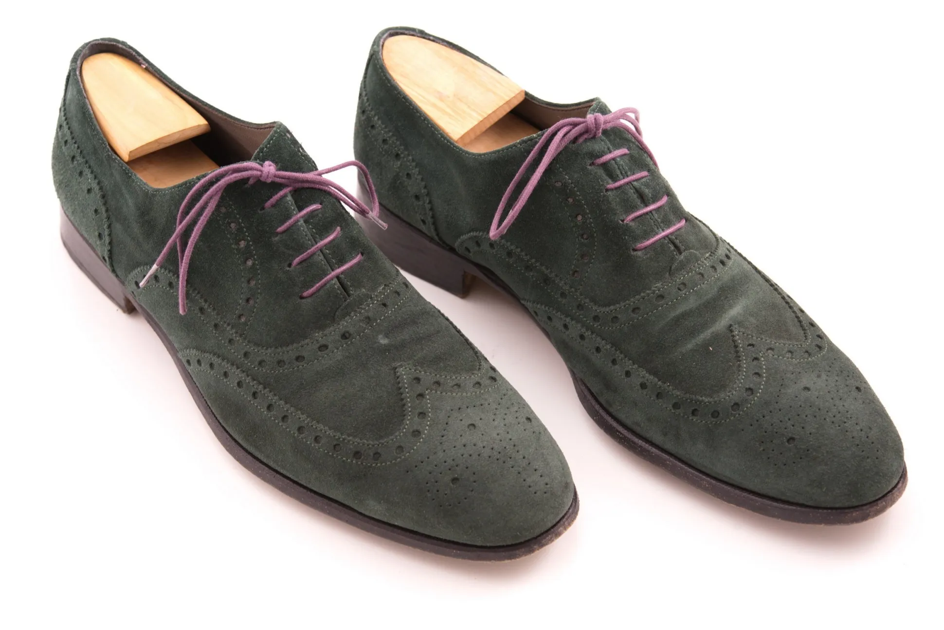 Round Purple Waxed Cotton Shoelaces
