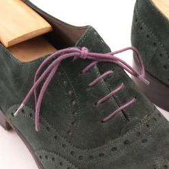 Round Purple Waxed Cotton Shoelaces