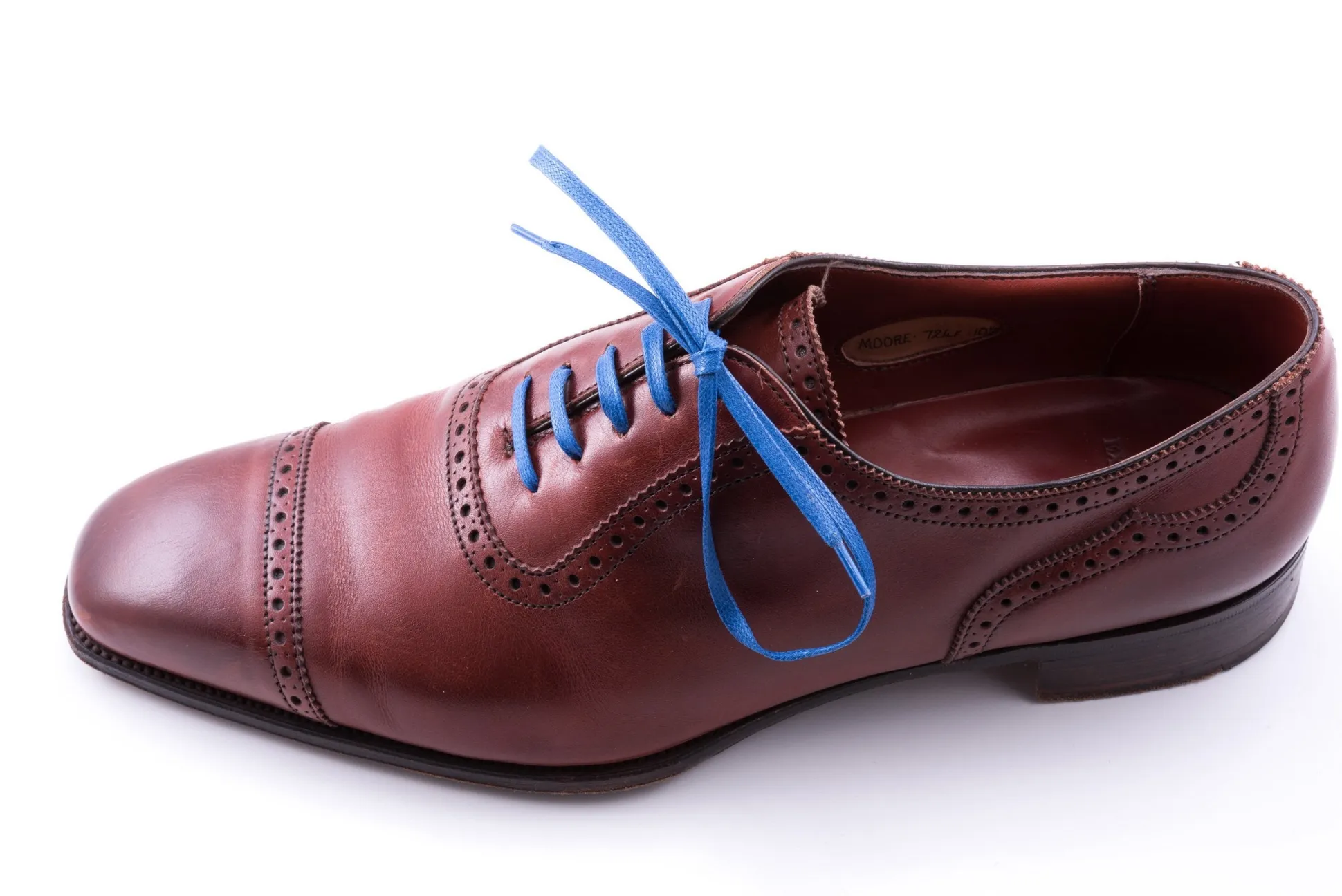 Round Royal Blue Waxed Cotton Bootlaces