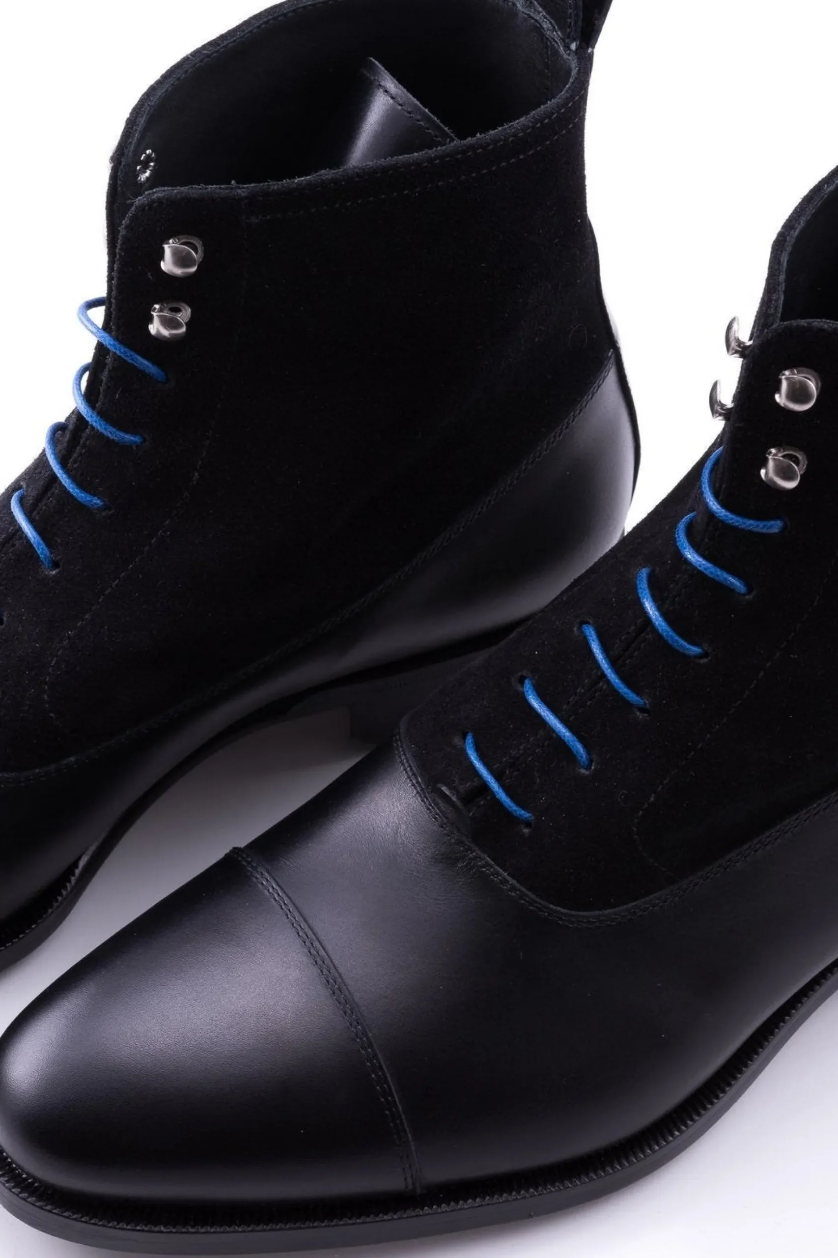 Round Royal Blue Waxed Cotton Bootlaces
