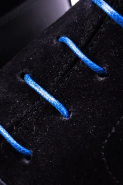 Round Royal Blue Waxed Cotton Bootlaces