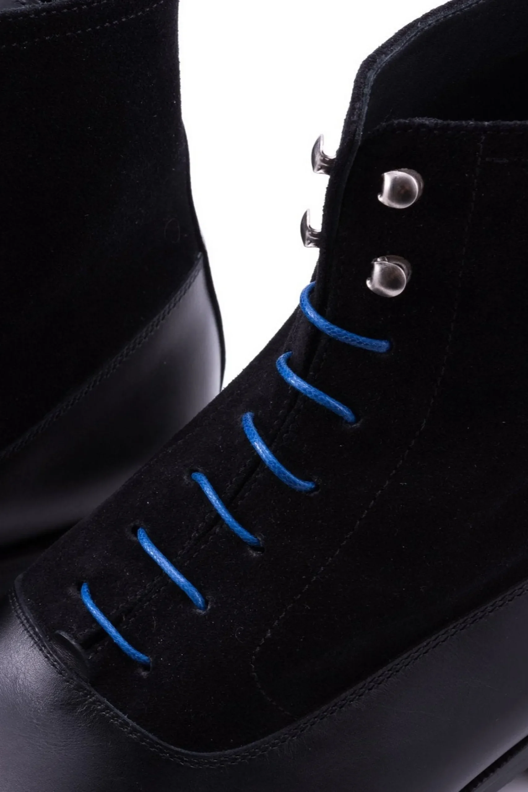 Round Royal Blue Waxed Cotton Bootlaces