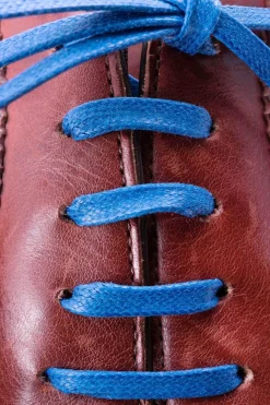 Round Royal Blue Waxed Cotton Bootlaces