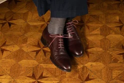 Round Vintage Pink Waxed Cotton Shoelaces