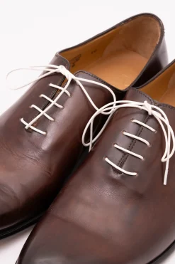 Round White Waxed Cotton Shoelaces