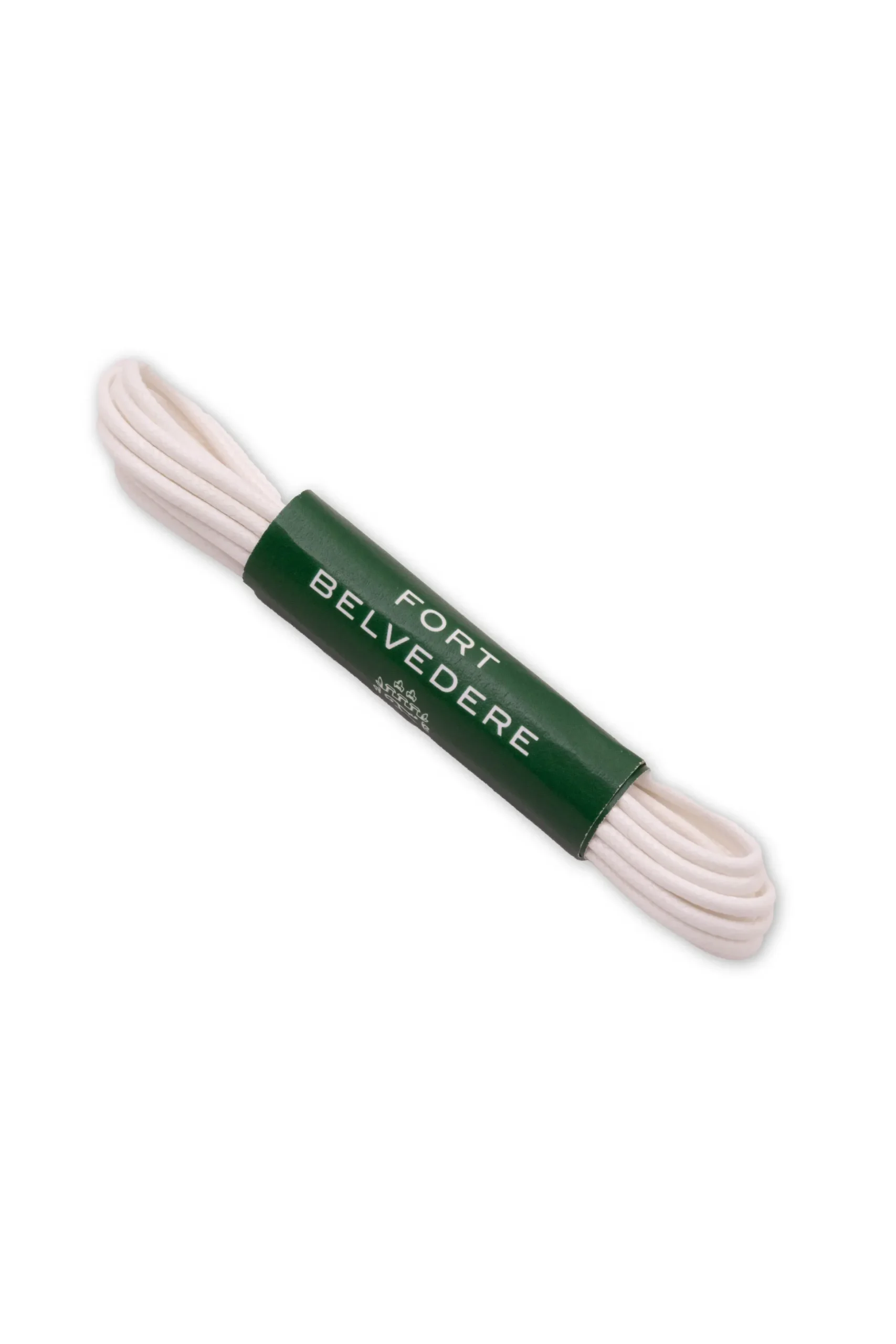 Round White Waxed Cotton Shoelaces