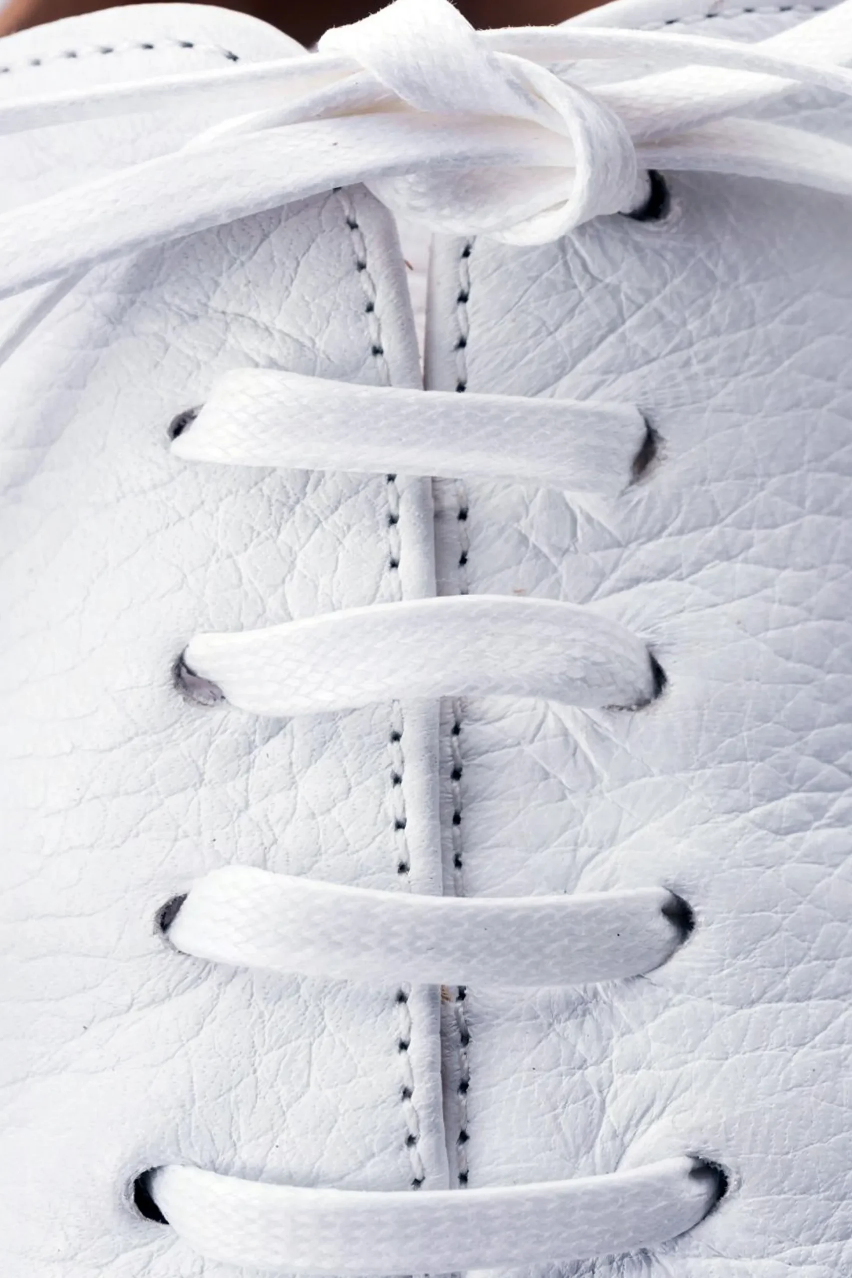 Round White Waxed Cotton Shoelaces
