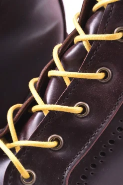 Round Yellow Waxed Cotton Bootlaces