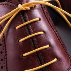 Round Yellow Waxed Cotton Shoelaces
