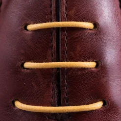 Round Yellow Waxed Cotton Shoelaces