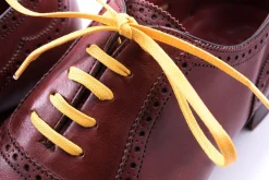 Round Yellow Waxed Cotton Shoelaces