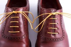 Round Yellow Waxed Cotton Shoelaces