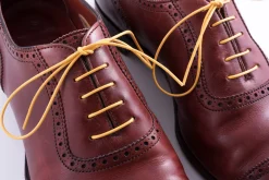 Round Yellow Waxed Cotton Shoelaces