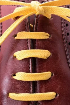 Round Yellow Waxed Cotton Shoelaces