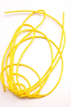 Round Yellow Waxed Cotton Shoelaces