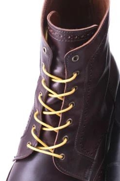 Round Yellow Waxed Cotton Shoelaces