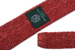 Rust Orange Silk Knit Tie