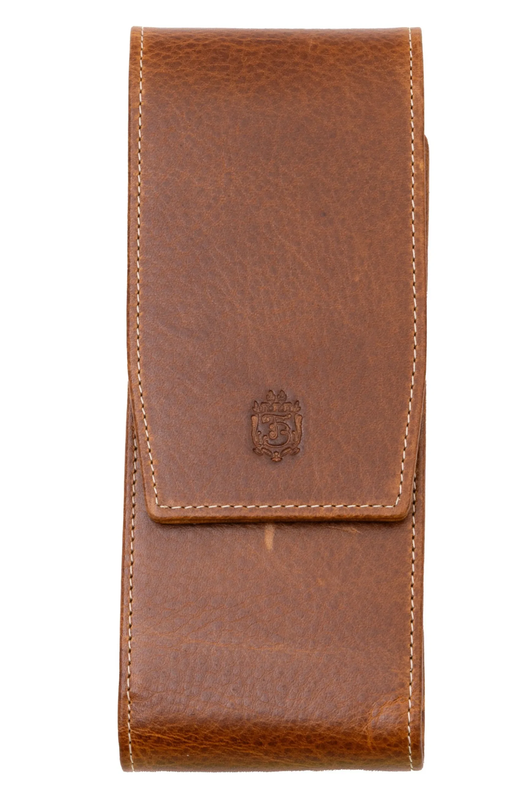 Saddle Brown Dumont Full-Grain Leather Pen Case
