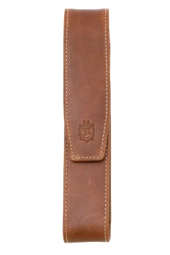 Saddle Brown Montecristo Full-Grain Leather Pen Case