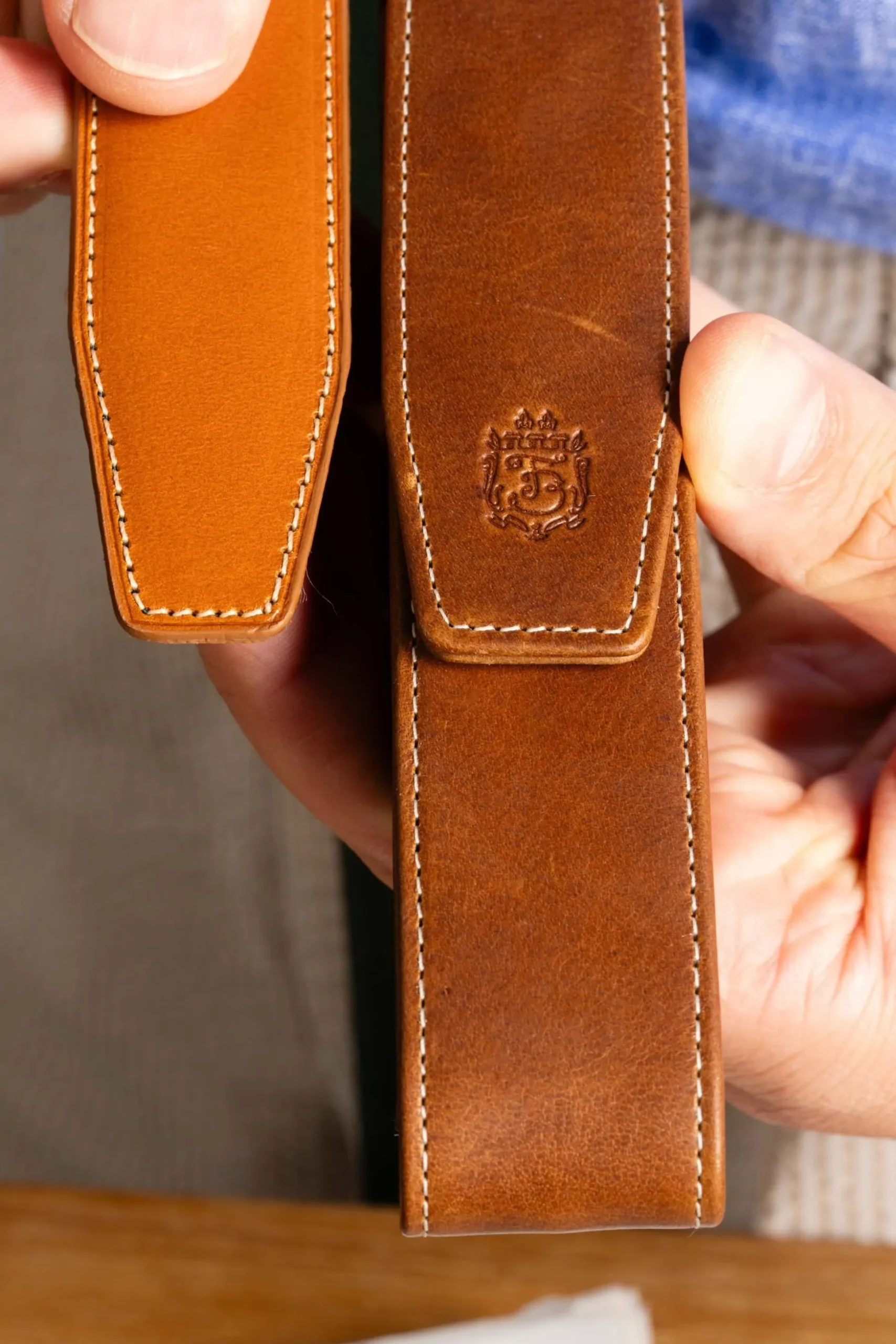 Saddle Brown Montecristo Full-Grain Leather Pen Case